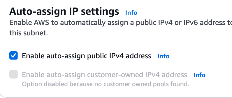 AWS 퍼블릭 서브넷 IP 자동 할당 셋팅