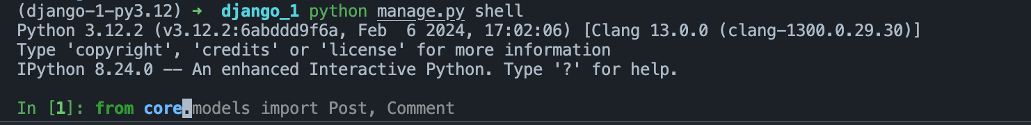 django ipython shell