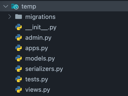 django project structure sample