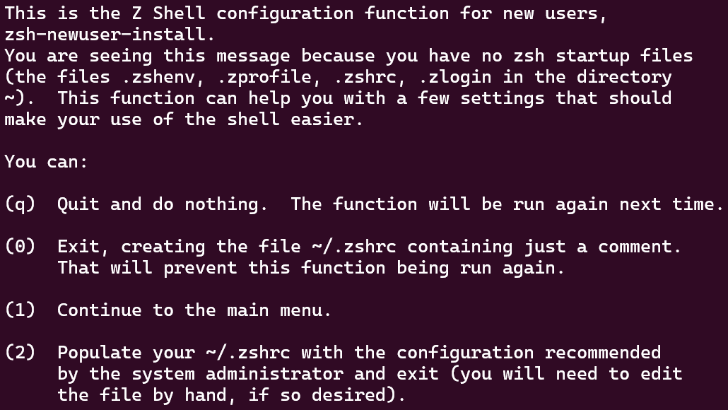 zsh 설정 질문