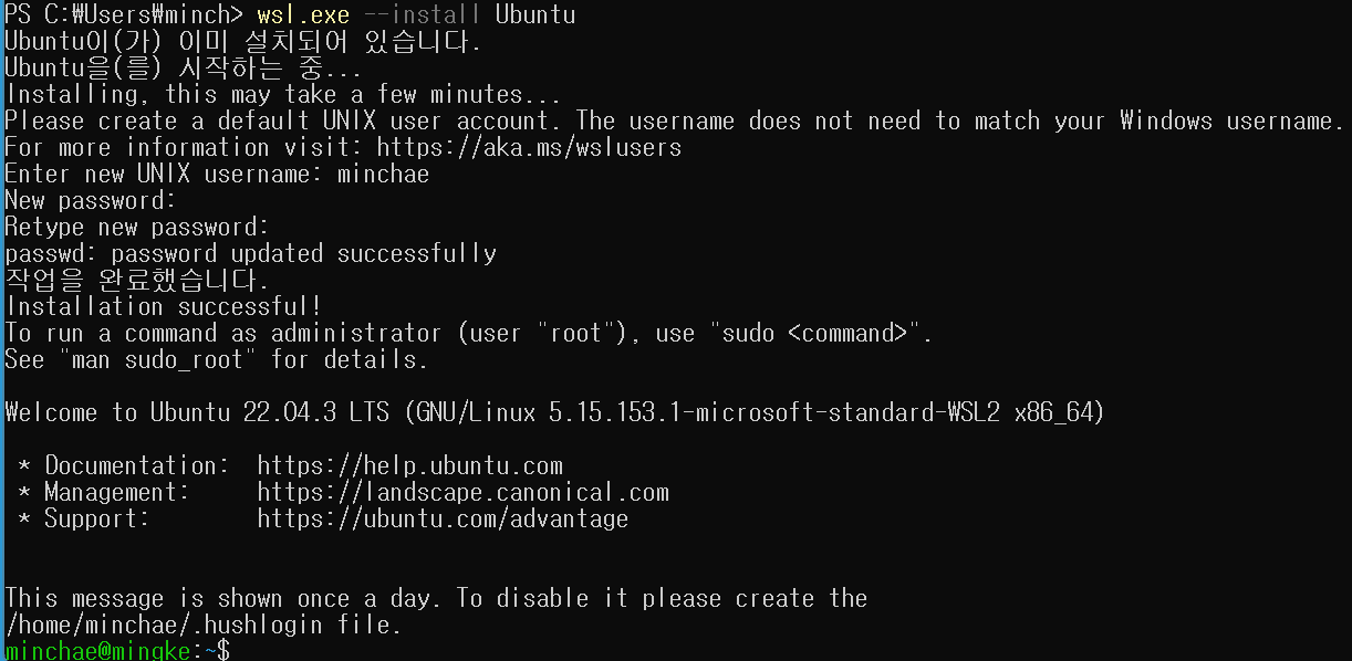 WSL 우분투 설치하기